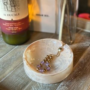 MICHAEL KORS- gold & amethyst slider bracelet